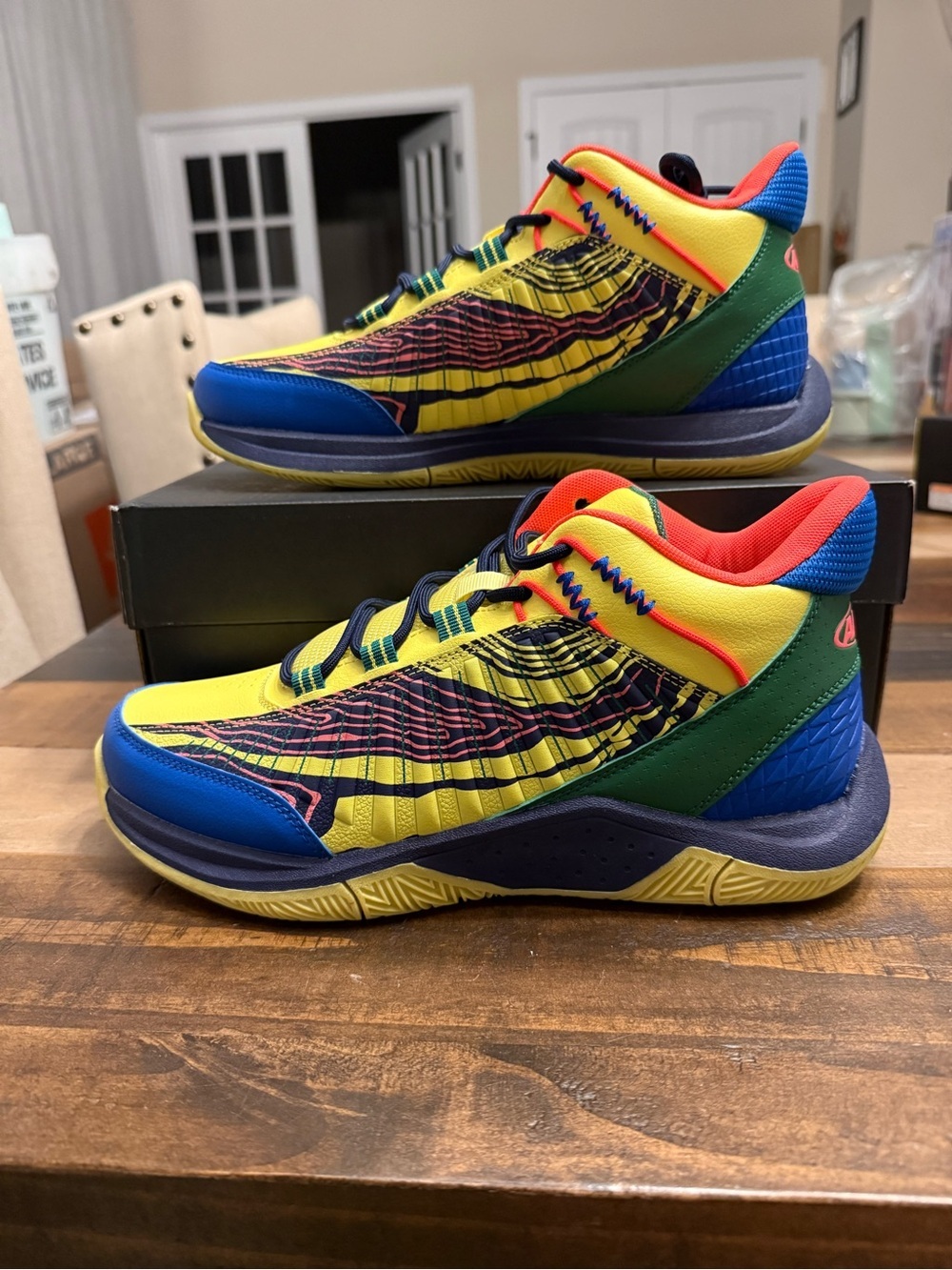 AND1 Explosive T Men's Mid Top Lace-Up Basketball Sneaker Colorblock AD90190MYDG
